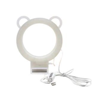 Лампа светодиодная круглая настольная свет холодный/нейтральный/теплый USB Белая