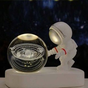 Декоративний нічник 3D кришталева куля Астронавт