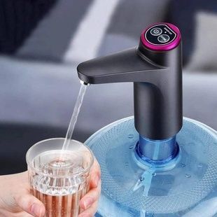 Помпа для води електрична із сенсорним керуванням Чорна з фіолетовим