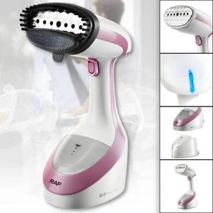 Отпариватель ручной вертикальный для одежды 1600Вт Steam Iron R.1159 RAF Белый с розовым