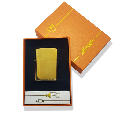 Електрична запальничка USB Lighter Honglu Золото (ART-0187)
