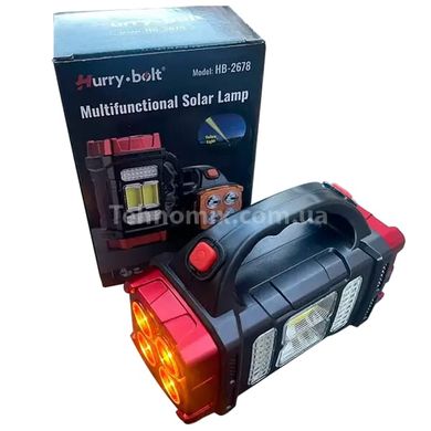 Ліхтар із сонячною панеллю 25W HB-2678 + Power Bank Червоний