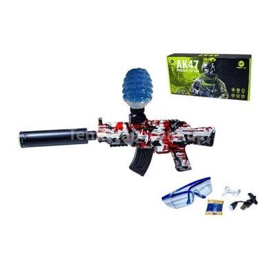 Автомат игровой аккумуляторный с глушителем стреляет орбизами SY-0019 Черный с красным