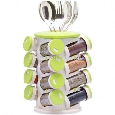 Карусель для специй 16 емкостей Spice Rack Зеленая