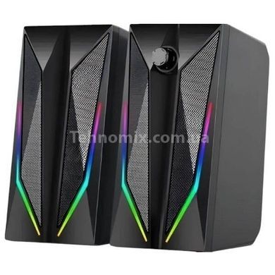 Колонки для компьютера Music D.J. MJ-200 с RGB подсветкой