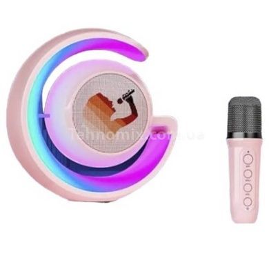 Ночник-лампа с беспроводной Bluetooth колонкой Lightshow с двумя микрофонами YS-110 Розовый