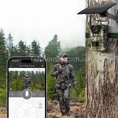 Камера відеоспостереження фотопастка автоматична 4G SOLAR F8 Камуфляжна