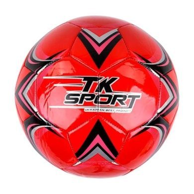 М'яч футбольний з гумовим балоном усередині 330-350гр PVC C 44455 TK Sport Червоний