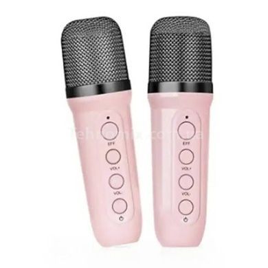 Ночник-лампа с беспроводной Bluetooth колонкой Lightshow с двумя микрофонами YS-110 Розовый