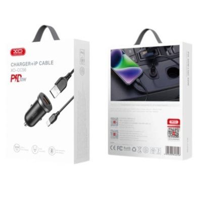 Автомобільний зарядний пристрій для гаджетів та смартфонів XO CC56 mini car charger A+C single port 30W/simultaneous 5V3A with