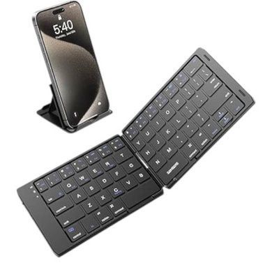 Клавиатура портативная складная Bluetooth для Android, IOS BT HB 028 Черная