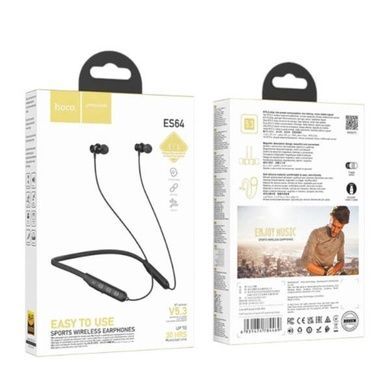 Наушники спортивные вакуумные Bluetooth HOCO ES64 Черные