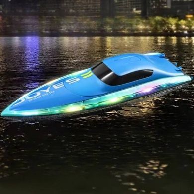 Катер акумуляторный на радиоуправлении с подсветкой и подставкой 4 D-S 7 Синий