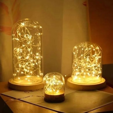 Гірлянда роса 10м 100led+пульт Тепле світло