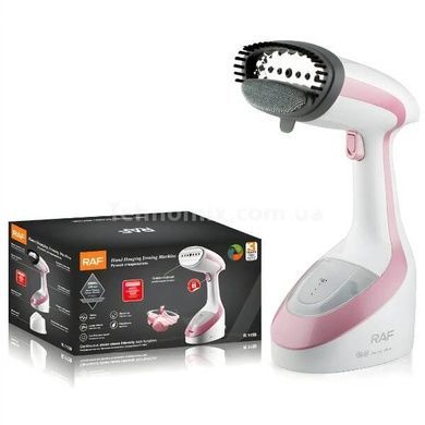 Відпарювач ручний для одягу 1600Вт Steam Iron R.1159 RAF Білий з рожевим