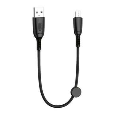 Кабель XO NB247 Suluo Series Portable Silicone 6A Micro Data Cable L=25cm Чорний