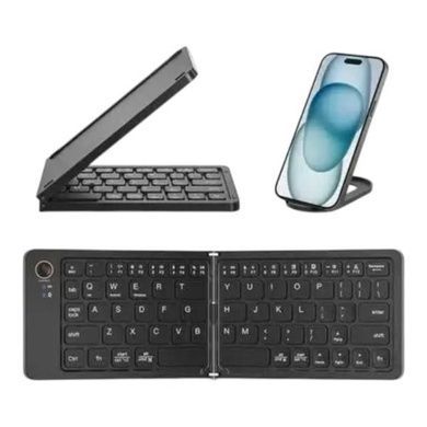 Клавиатура портативная складная Bluetooth для Android, IOS BT HB 028 Черная