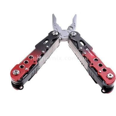 Мультитул 9в1 16,2см у чохлі Traveler MQ007-L2-8G Red/Blue Чорний з червоним