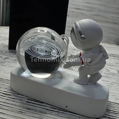 Декоративний нічник 3D кришталева куля Астронавт