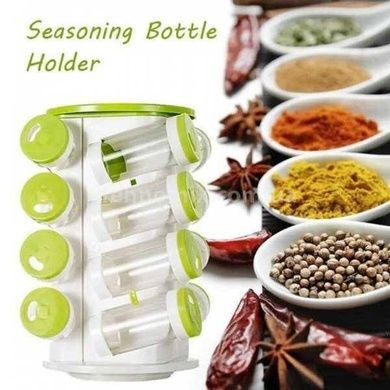 Карусель для специй 16 емкостей Spice Rack Зеленая