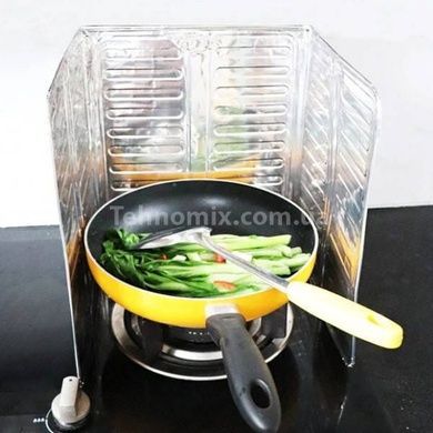 Защитный экран для кухни металлический 84*33см Серый