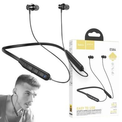 Наушники спортивные вакуумные Bluetooth HOCO ES64 Черные