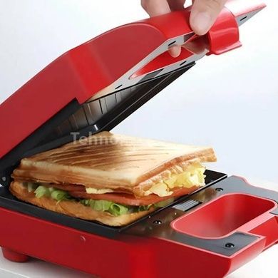 Электрическая сэндвич-машина breakfast machine Красная