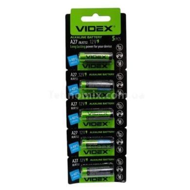 Набор батареек 5шт на блистереVidex 27A 12v