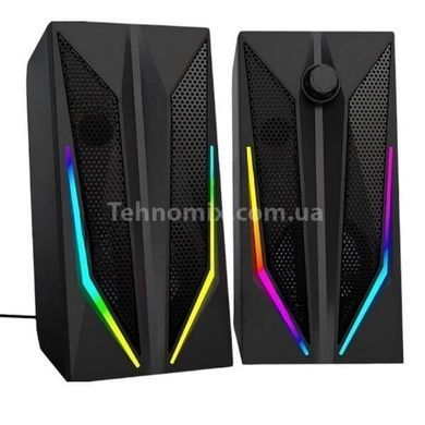 Колонки для компьютера Music D.J. MJ-200 с RGB подсветкой
