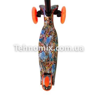 Дитячий самокат Scooter SL-4Z світяться колеса і ручка Полум'я дракона