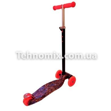 Дитячий самокат Scooter SL-4Z світяться колеса і ручка Полум'я дракона