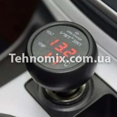 Вольтметр с часами VST 706-1 Черный