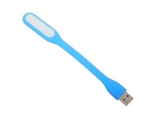 Портативний гнучкий LED USB світильник блакитний