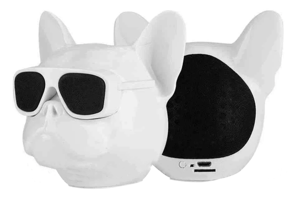 Бездротова колонка Bluetooth S3 голова собаки Біла