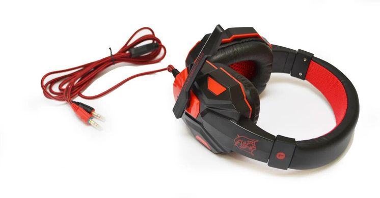 Ігрові дротяні навушники SY850 з мікрофоном (Червоні)