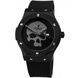 Чоловічий годинник HUBLOT з черепом Чорні