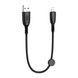 Кабель XO NB247 Suluo Series Portable Silicone 6A Micro Data Cable L=25cm Чорний