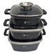 Набор казанов квадратных 3шт с крышками Higher Kitchen HK-322 Черный