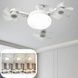 Лампа LED с 3 вентиляторами в патрон Е27 50W AY1055 Белая