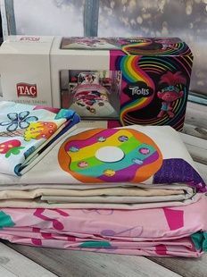 Постільна білизна дитяча TAC Trolls Бавовна/Ранфорс Напівторний розмір