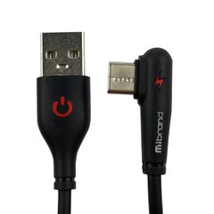Кабель Mibrand MI-11 Two Colour Elbow Charging Line USB для Type-C 2A 1m Black