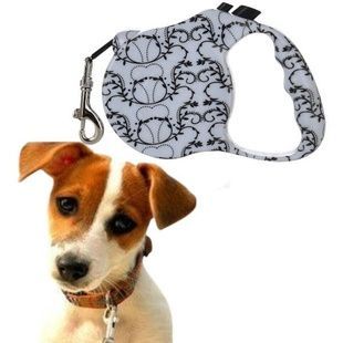 Повідець-рулетка 5м Retractable Dog Leash Білий Лоза