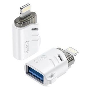 Адаптер перехідник XO NB256A USB-A female to Lightning adapter Білий