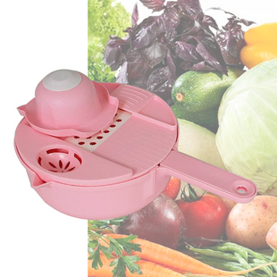 Овощезка шинковка з контейнером Multifunctional Cutter 9in1 Роза