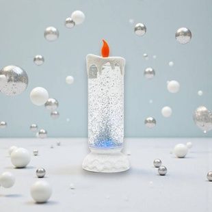 Лампа декоративна настільна Свічка 3*ААА/USB Romantic Candle Сіра