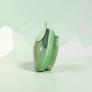 Мочалка з дозатором для миючого засобу Bath Brush LY-139 Зелена