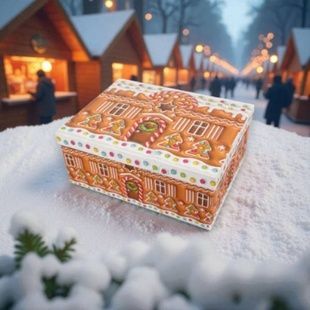 Коробка упаковочная подарочная Пряничный домик 9-й размер 35х27х15,5см