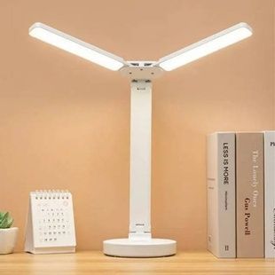 Лампа настільна світлодіодна з підставкою для телефону LED table lamp Біла