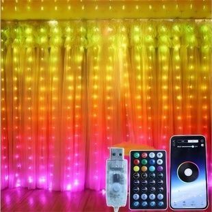 Гірлянда Штора 3*3 APP Bluetooth USB SFK-06