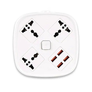 Подовжувач 3 SOCKET / 4 USB SQUARE модель BKL-05 Білий